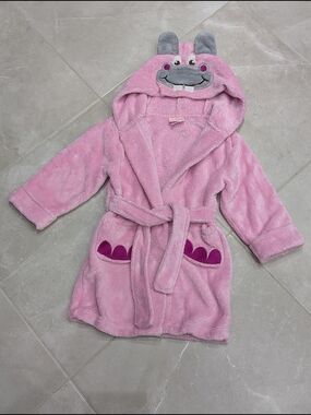 2/$20 Pekkle Hippo Hooded Bathrobe Size 2/3